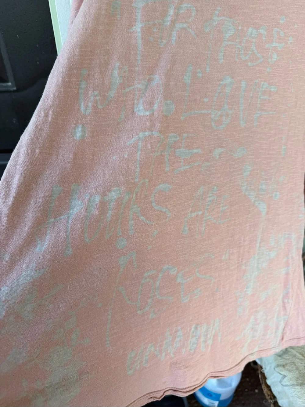 Lot of 2 Magnolia Pearl short sleeve tee shirts pink and gray. O/S will trade - Picture 11 of 11